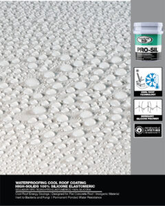 ProSil_WATERPROOFING COOL ROOF COATING HIGH-SOLIDS 100% SILICONE ELASTOMERIC NSF P151 _2020-BULL-BOND